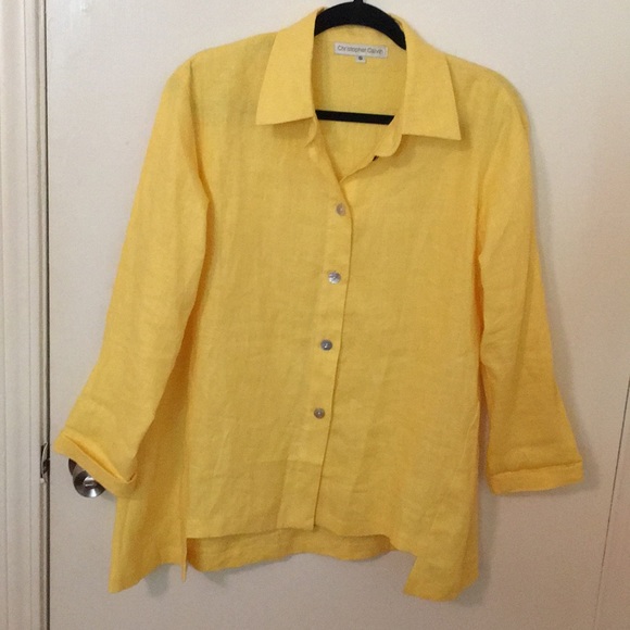 Tops - 100% Linen Top by Christopher Calvin